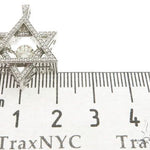 18K White Gold Prong Bezel Diamond Charming Pendant 63996 - Image 6