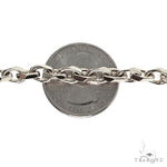 18K White Gold Solid Curved Cable Link 5.7mm 24 Inches    68273 - Image 4