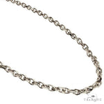 18K White Gold Solid Curved Cable Link Chain 26 Inches 5.7mm   67688 - Image 1