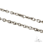 18K White Gold Solid Curved Cable Link Chain 26 Inches 5.7mm   67688 - Image 2