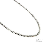 18K White Gold Solid Fancy Link Chain 30 Inches 4.2mm   67156 - Image 1