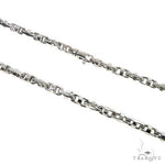 18K White Gold Solid Fancy Link Chain 30 Inches 4.2mm   67156 - Image 2