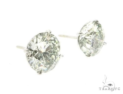 18K White Gold XL Diamond Earrings 63759 - Image 2