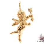 18K Yellow Gold Angel Pendant 34382 - Image 4