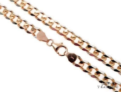 18K Yellow Gold Curb Link Chain 24 Inches 8mm   66378 - Image 1