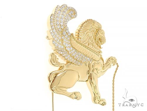 18K Yellow Gold Custom Brooch 65129 - Image 2
