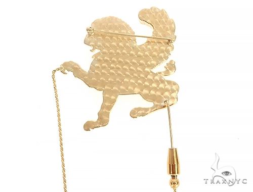 18K Yellow Gold Custom Brooch 65129 - Image 3