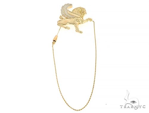 18K Yellow Gold Custom Brooch 65129 - Image 6