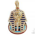 18K Yellow Gold Custom Diamond Pharaoh Pendant 65190 - Image 1
