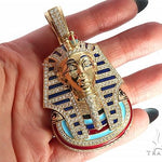 18K Yellow Gold Custom Diamond Pharaoh Pendant 65190 - Image 6