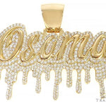 18K Yellow Gold Custom Made Osama Name Pendant 65666 - Image 1