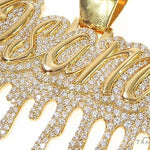 18K Yellow Gold Custom Made Osama Name Pendant 65666 - Image 4