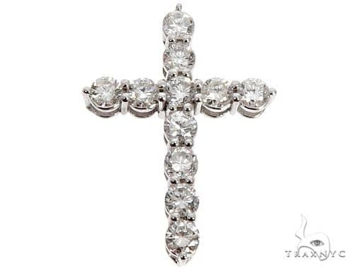 18K Yellow Gold Diamond Cross 64575 - Image 9