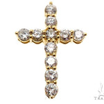 18K Yellow Gold Diamond Cross 64575 - Image 1