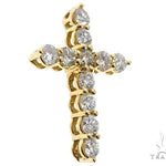 18K Yellow Gold Diamond Cross 64575 - Image 2