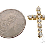 18K Yellow Gold Diamond Cross 64575 - Image 6