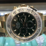 18K Yellow Gold Green Dial Daytona Rolex Watch 63901 - Image 2