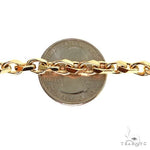 18K Yellow Gold Solid Curved Cable Link Chain 26 Inches 5.7mm   67687 - Image 4