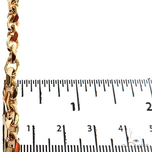 18K Yellow Gold Solid Curved Cable Link Chain 26 Inches 5.7mm   67687 - Image 5