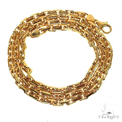 18K Yellow Gold Thin Diamond Cut Solid Anchor Cable Link 2.5mm  20 Inches 69665 - Image 3