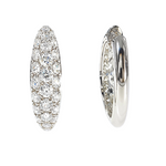 18K Gold Diamond Hoop Earrings 67298