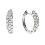 18K Gold Diamond Hoop Earrings 67298