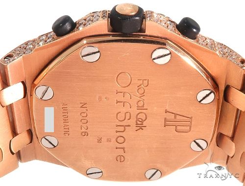 18Kt Rose Gold Full Diamond Audemars Piguet Royal Oak Offshore Watch 64069 - Image 9