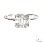 18k Gold Baguette Diamond Engagement Ring 67027 - Image 1