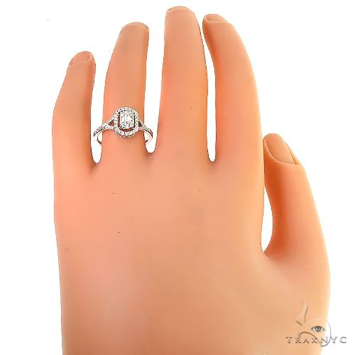 18k Gold Baguette Diamond Engagement Ring 67028 - Image 5