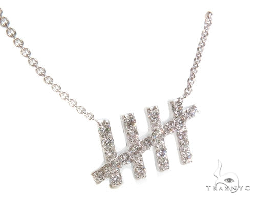 18k Gold Prong Diamond Necklace 37504 - Image 3