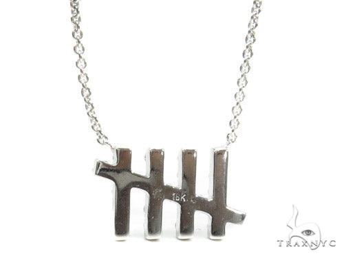 18k Gold Prong Diamond Necklace 37504 - Image 4