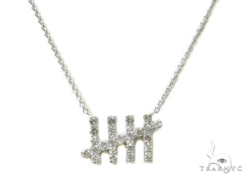 18k Gold Prong Diamond Necklace 37504 - Image 5