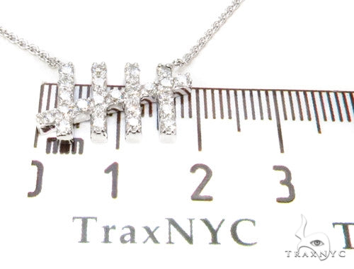 18k Gold Prong Diamond Necklace 37504 - Image 7