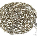 18k Solid White Gold Cable Chain 2.4mm 18 Inches 69673 - Image 4