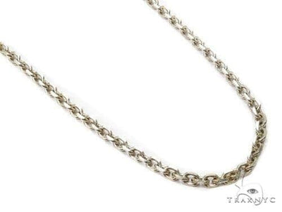 18k Solid White Gold Cable Chain 2mm 18 Inches 69675 - Image 1