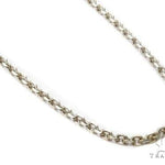 18k Solid White Gold Thin  Cable Chain 2mm 20 Inches 69674 - Image 1
