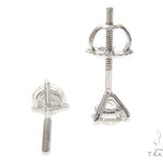 18k White Gold Martini Set Diamond Stud Earrings 64968 - Image 4