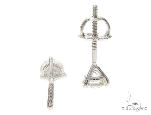 18k White Gold Martini Set Diamond Stud Earrings 64968 - Image 4