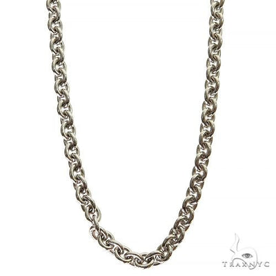 18k White Gold Thin Solid Rolo Link 2.3mm 18 inches 69679 - Image 1