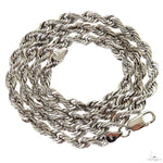 18k White Gold Solid Rope 6mm 22 inches 69749 - Image 3