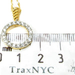 18k Yellow Gold Prong Diamond Necklace-40032 - Image 11