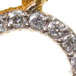 18k Yellow Gold Prong Diamond Necklace-40032 - Image 3