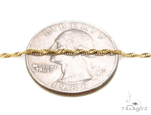 18k Yellow Gold Prong Diamond Necklace-40032 - Image 7