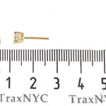 18k Yellow Gold Solitaire Diamond Studs 65007 - Image 6