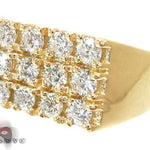 Mens Bold 12 Stone Gold Pinky Ring 19023 - Image 4