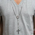 Black and White Gold Diamond Rosary 19027 - Image 10