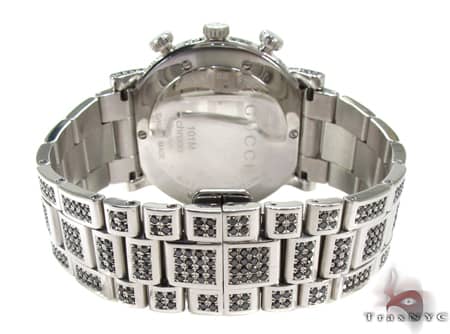 Fully Iced Black Diamond Gucci 101G Chrono YA101309 19208 - Image 12