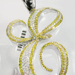 Canary Diamond Initial E Pendant 1920 - Image 2