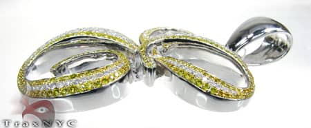 Canary Diamond Initial E Pendant 1920 - Image 6