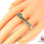 14K Yellow Gold & Diamond Princess Script Ring 19308 - Image 8